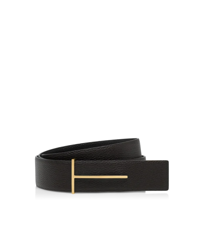 Ceinture réversible slim en cuir grainé