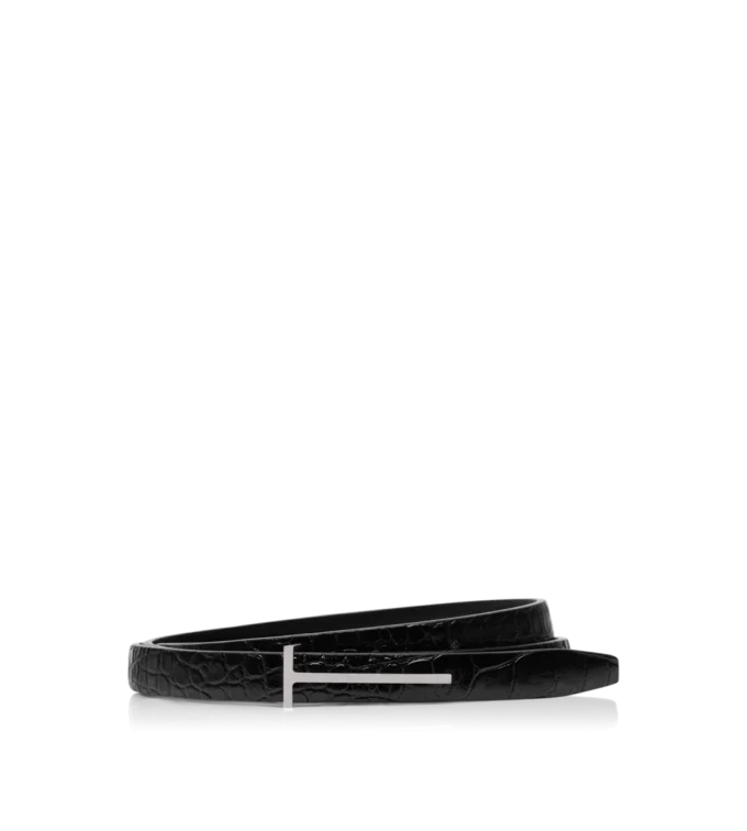 Ceinture slim imprimée croco Ceinture slim imprimée croco