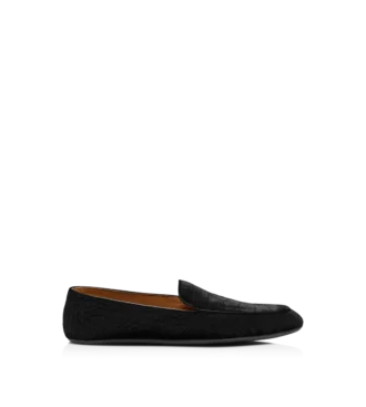Chaussons en velours croco estampé