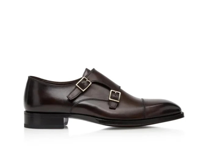 Chaussures à bride Elkan en cuir bruni