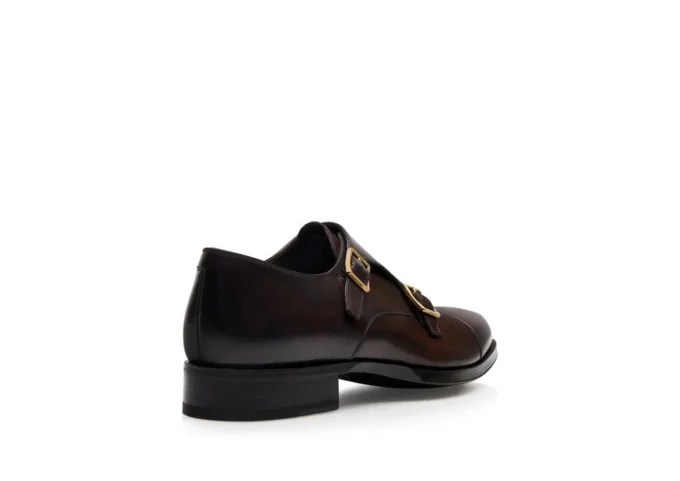 Chaussures à bride Elkan en cuir bruni