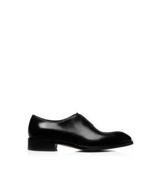 Chaussures à lacets en cuir bruni