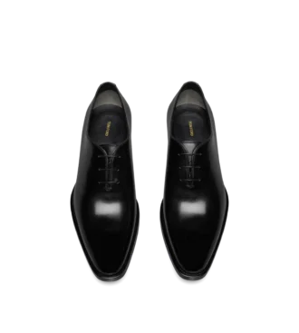Chaussures à lacets en cuir bruni