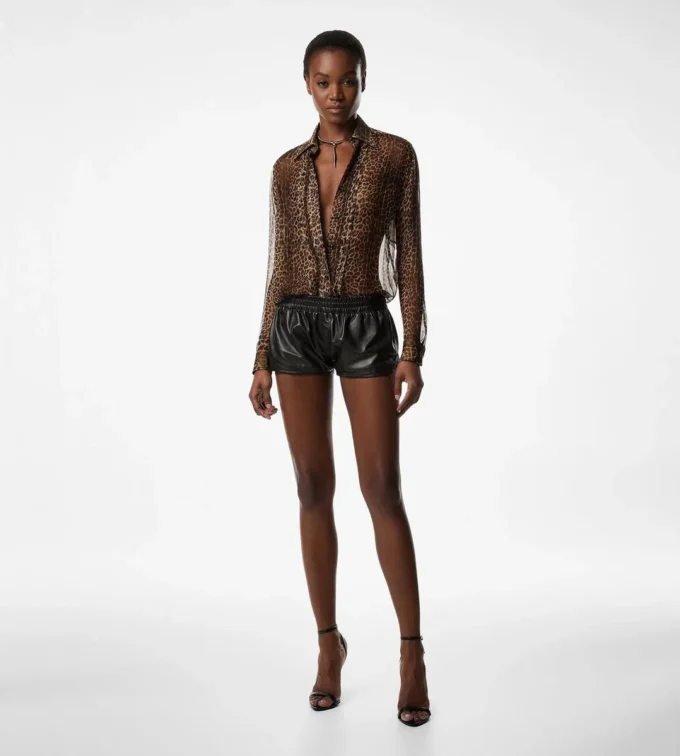 Chemise avec détails plissés