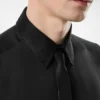 Chemise classique en coton et soie