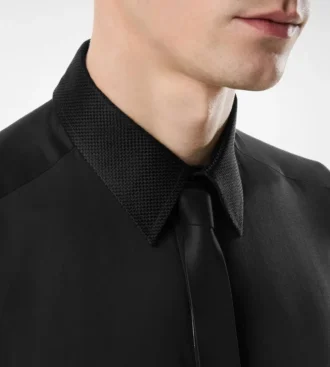 Chemise classique en coton et soie