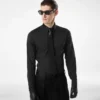 Chemise classique en coton et soie