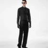 Chemise classique en coton et soie