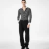 Chemise classique en coton à imprimé diamant