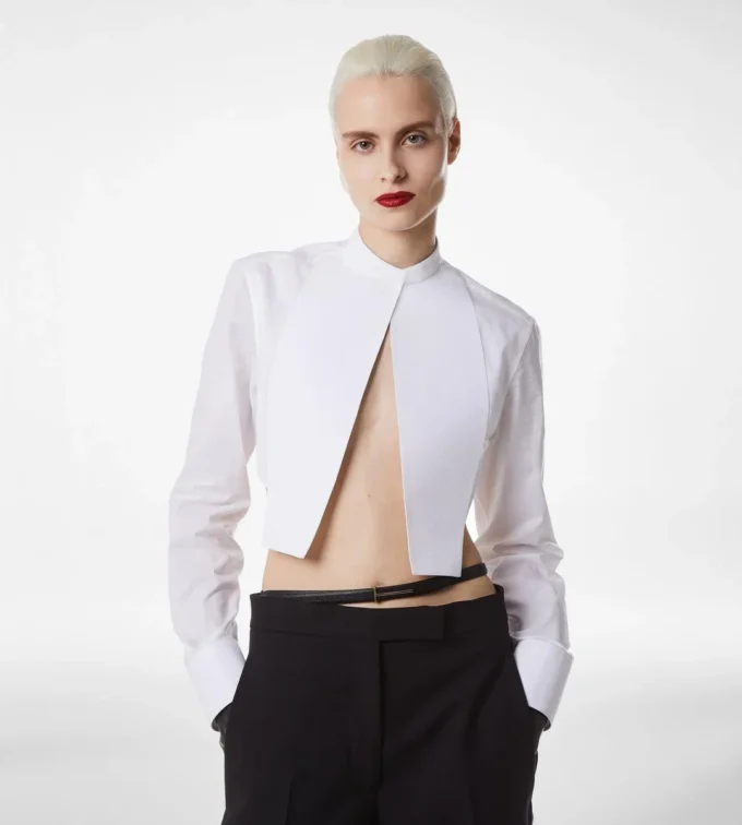 Chemise courte en voile de coton Chemise courte en voile de coton