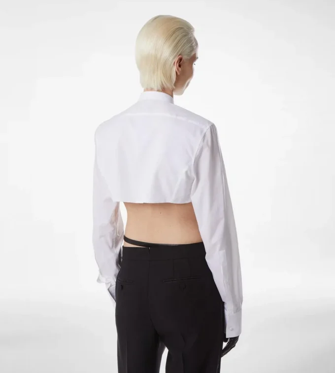 Chemise courte en voile de coton Chemise courte en voile de coton