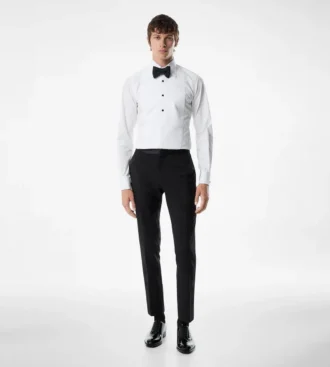 Chemise de soirée slim fit en popeline