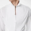 Chemise de soirée slim fit en voile cocktail