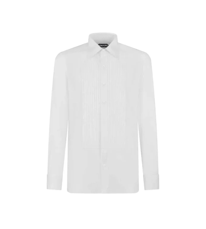 Chemise de soirée slim fit en voile cocktail