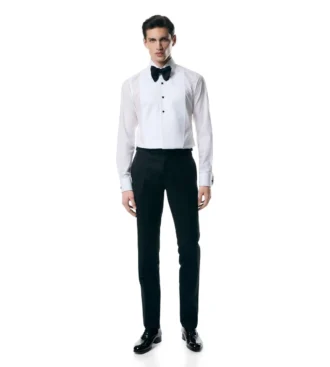 Chemise de soirée slim fit en voile cocktail