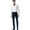 Chemise de soirée slim fit en voile cocktail