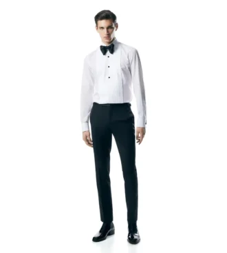 Chemise de soirée slim fit en voile cocktail