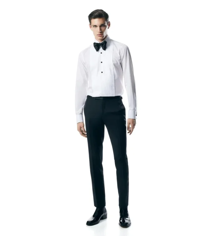 Chemise de soirée slim fit en voile cocktail
