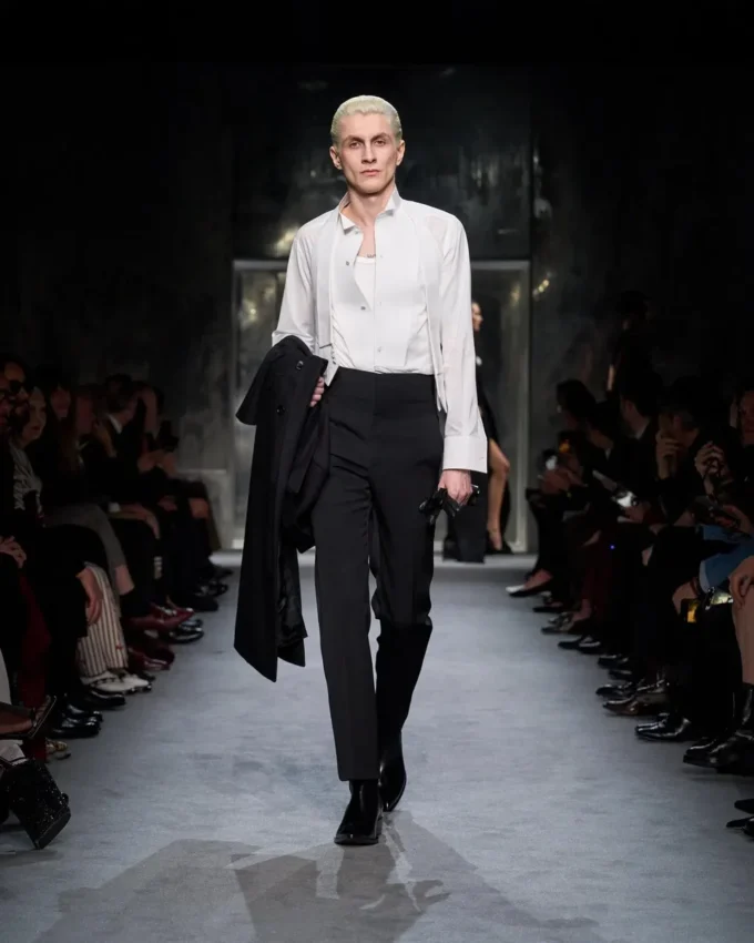 Chemise de soirée slim fit en voile cocktail