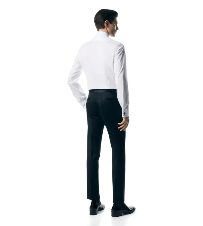 Chemise de soirée slim fit en voile cocktail