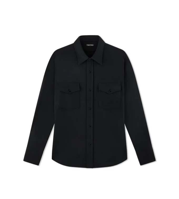 Chemise en coton et soie mélangés