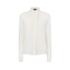 Chemise en crêpe de Chine de soie avec détails plissés Chemise en crêpe de Chine de soie avec détails plissés