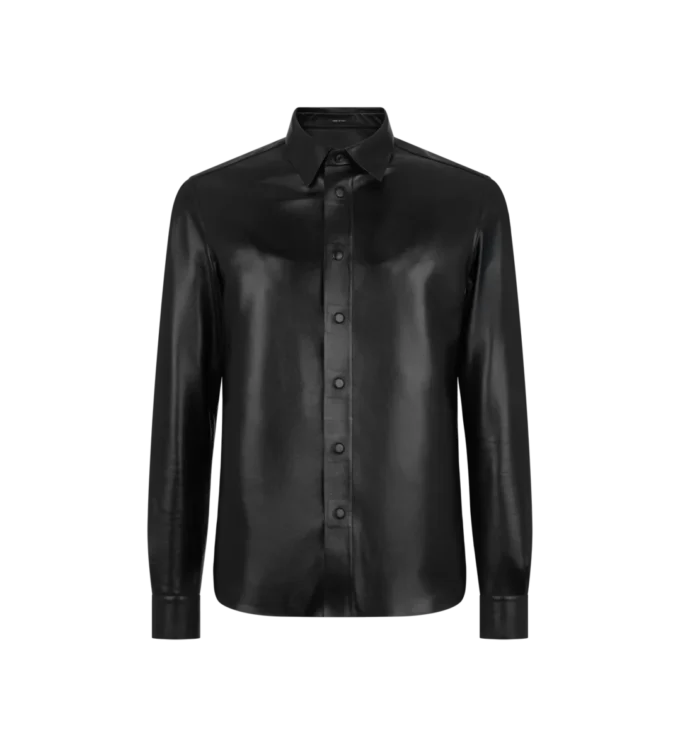 Chemise en cuir nappa plongé souple Chemise en cuir nappa plongé souple