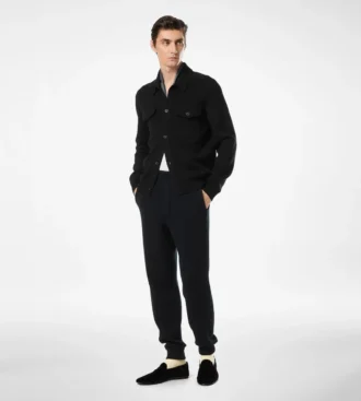 Chemise en laine et cachemire double face