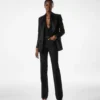 Chemise en mousseline de soie avec plastron