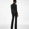 Chemise en mousseline de soie avec plastron