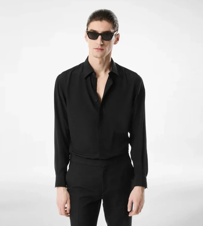 Chemise fluide en charmeuse