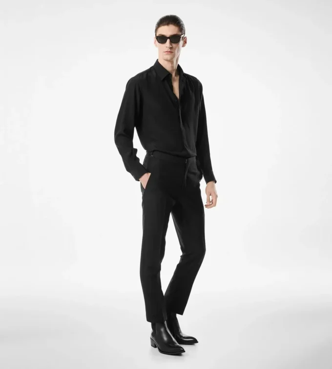 Chemise fluide en charmeuse