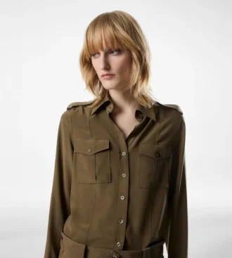 Chemise militaire avec poches avant