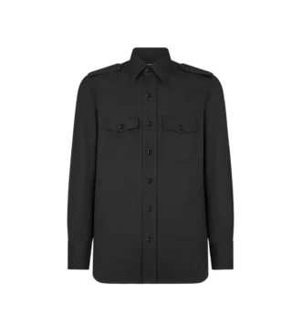 Chemise militaire en coton et soie
