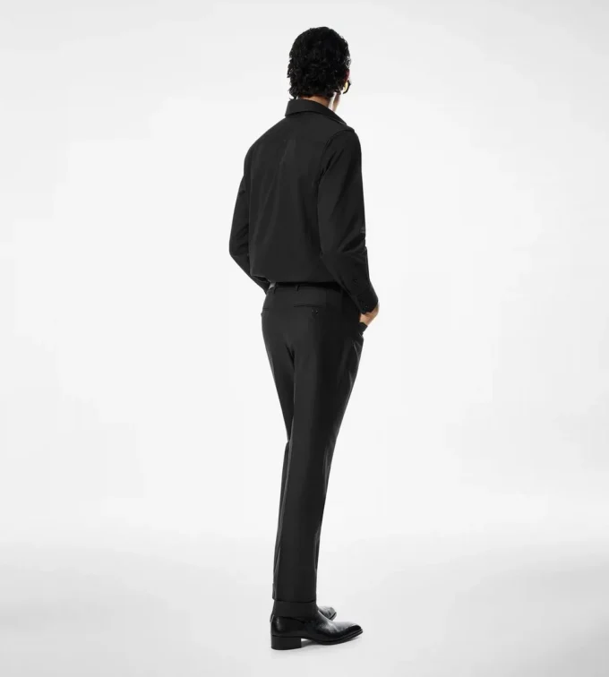 Chemise militaire en coton et soie