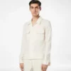 Chemise à poche poitrine en cachemire