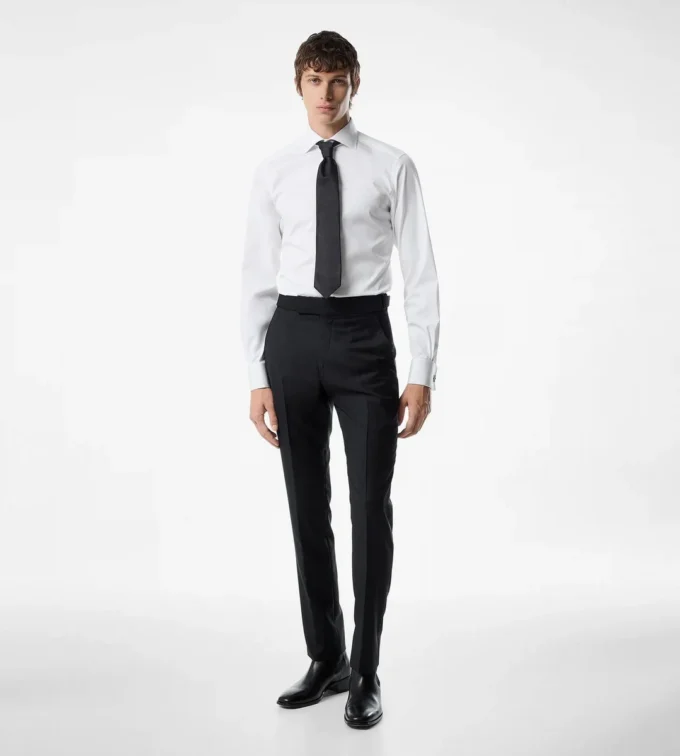 Chemise slim en popeline