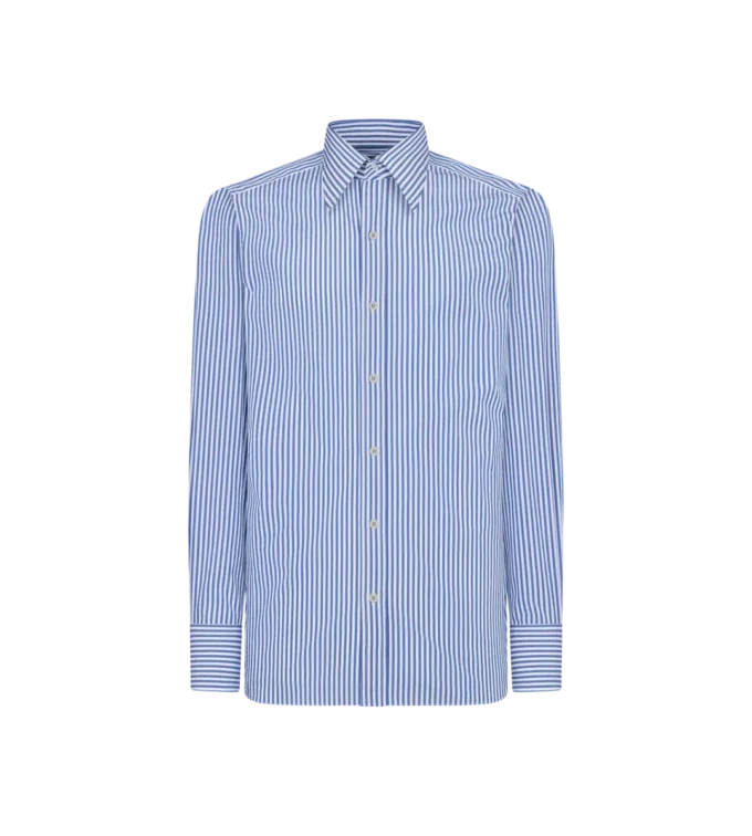 Chemise slim à fines rayures