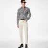 Chemise slim fit en coton et soie à rayures Chemise slim fit en coton et soie à rayures