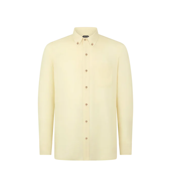Chemise slim fit en gabardine fluide Chemise slim fit en gabardine fluide
