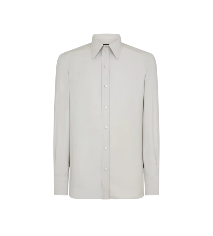 Chemise slim fit en twill délavé Chemise slim fit en twill délavé