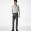 Chemise slim fit en twill délavé Chemise slim fit en twill délavé