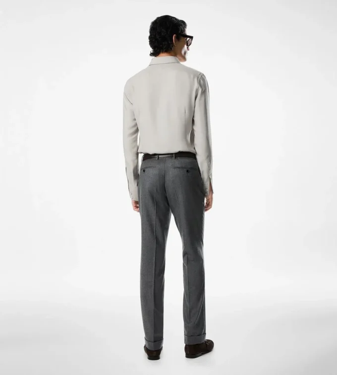Chemise slim fit en twill délavé Chemise slim fit en twill délavé