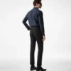 Chemise slim fit en twill léger en cachemire