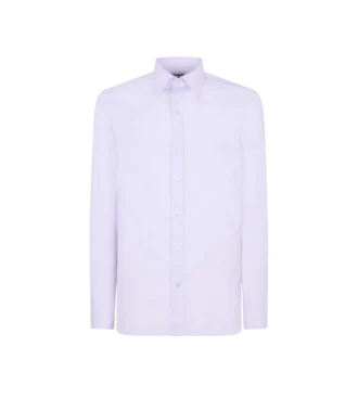 Chemise slim fit en twill micro vichy