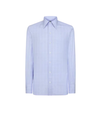 Chemise slim fit Prince de Galles raffinée Chemise slim fit Prince de Galles raffinée