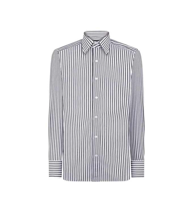 Chemise slim fit à rayures