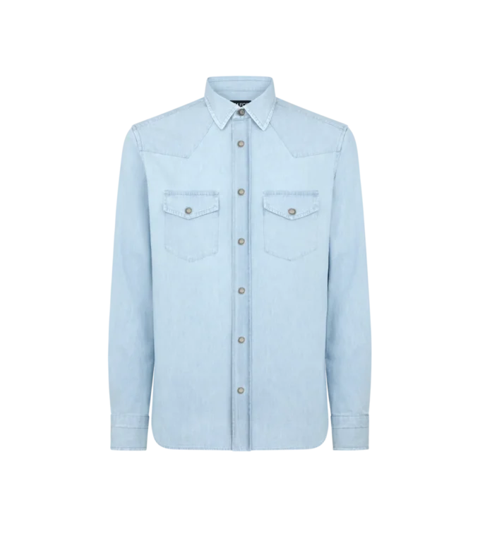 Chemise western en denim