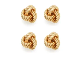 Clous d’oreilles nœud en or jaune 18 carats Clous d’oreilles nœud en or jaune 18 carats