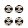 Clous d&rsquo;oreilles ronds en diamant et onyx